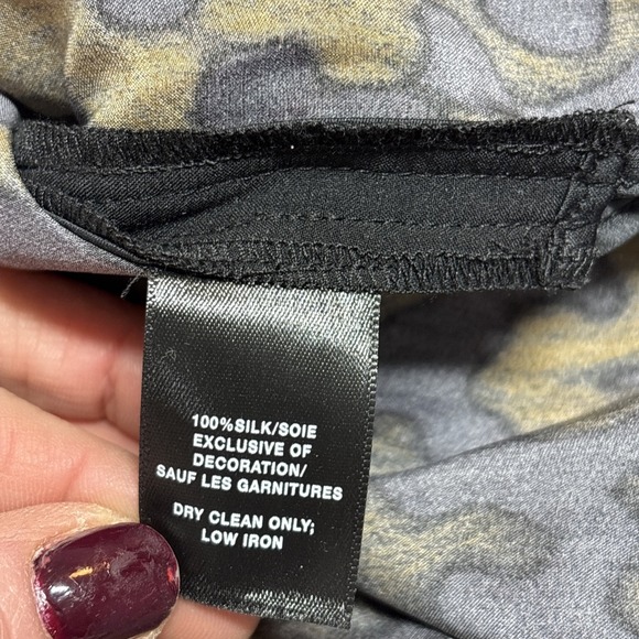 Lafayette 148 New York Black and Brown Patterned Tunic - Picture 8 of 12